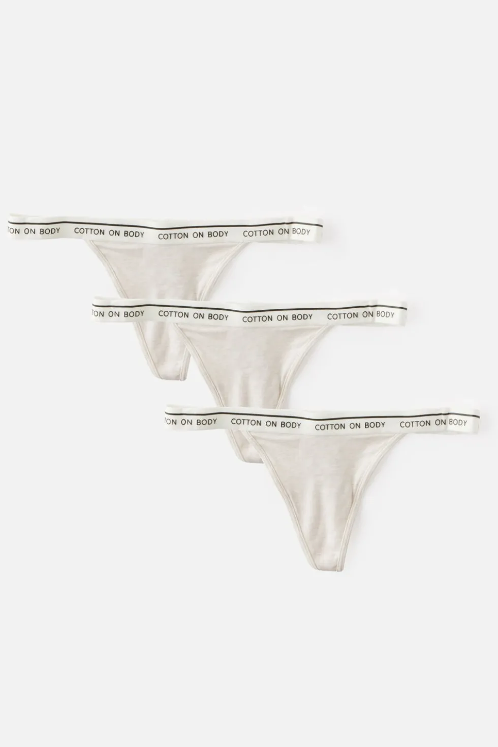 3 Pack Branded Cotton G-String Brief