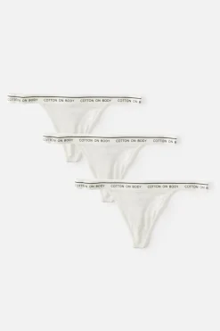 3 Pack Branded Cotton G-String Brief