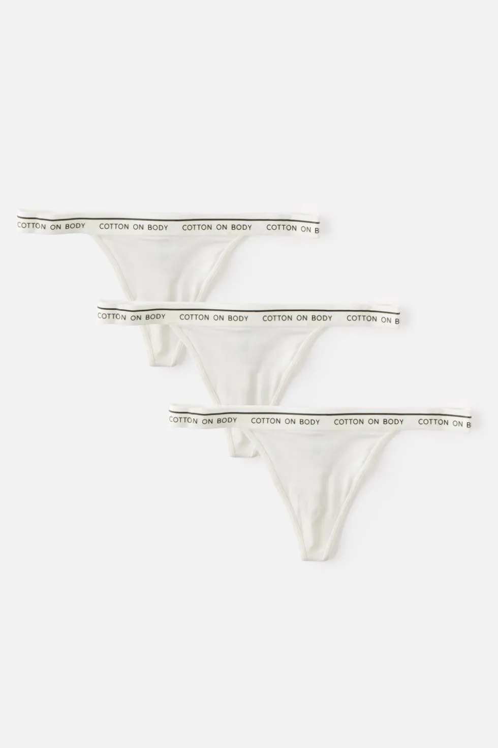 3 Pack Branded Cotton G-String Brief