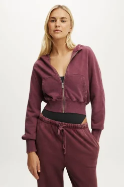 Active Raglan Zip Through Hoodie