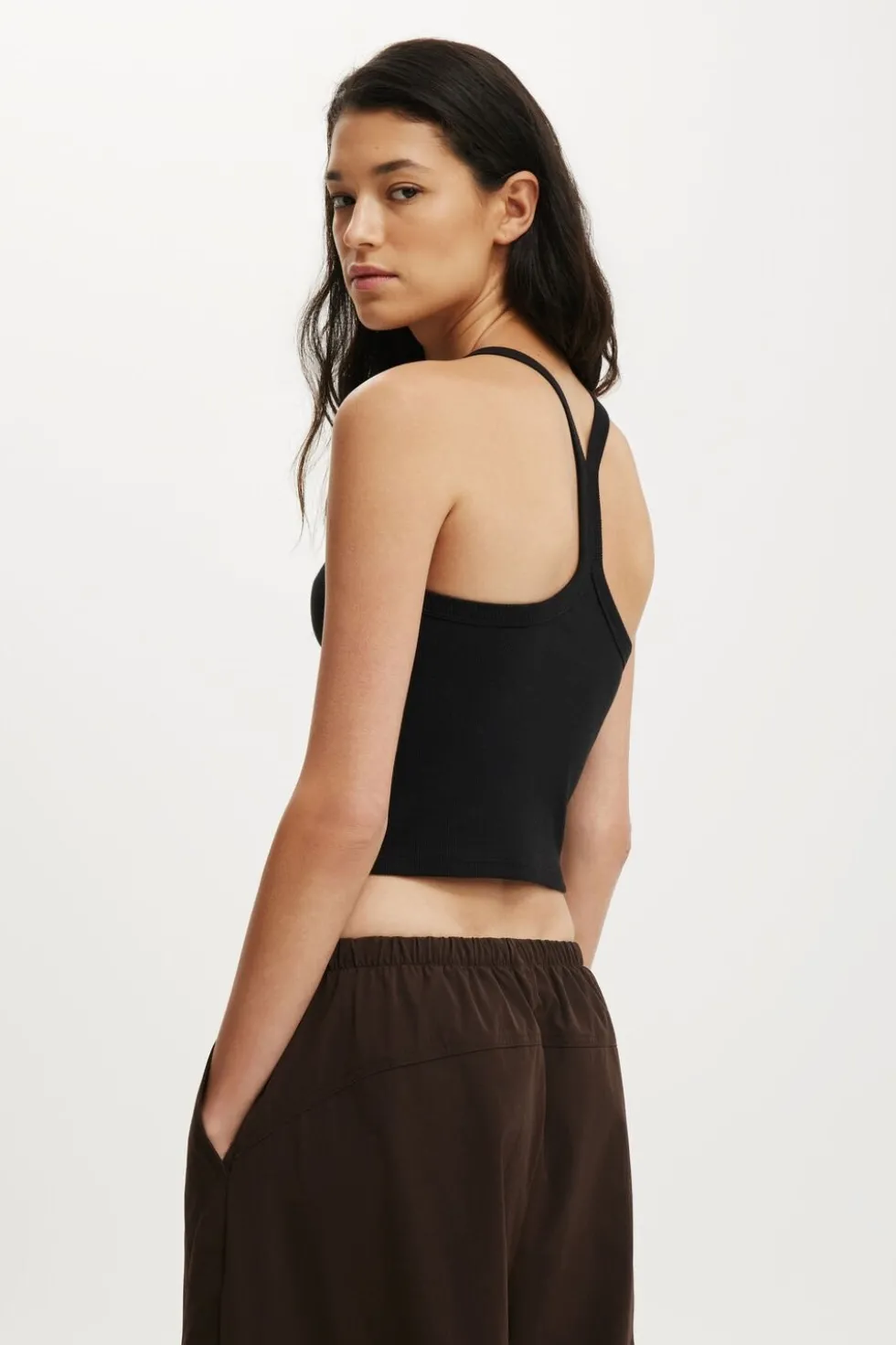 Active Rib T-Bar Cropped Tank