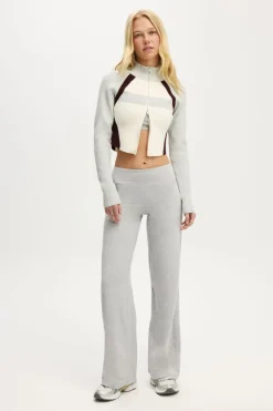 Active Spliced Knit Zip Through