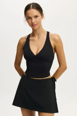 Active Wrap Skirt With Tie
