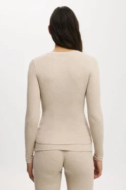 Airy Soft Henley Long Sleeve