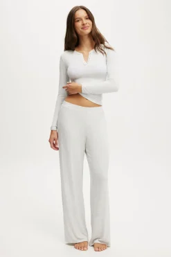 Airy Soft Henley Long Sleeve