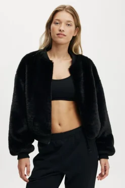 Ariel Faux Fur Bomber Jacket