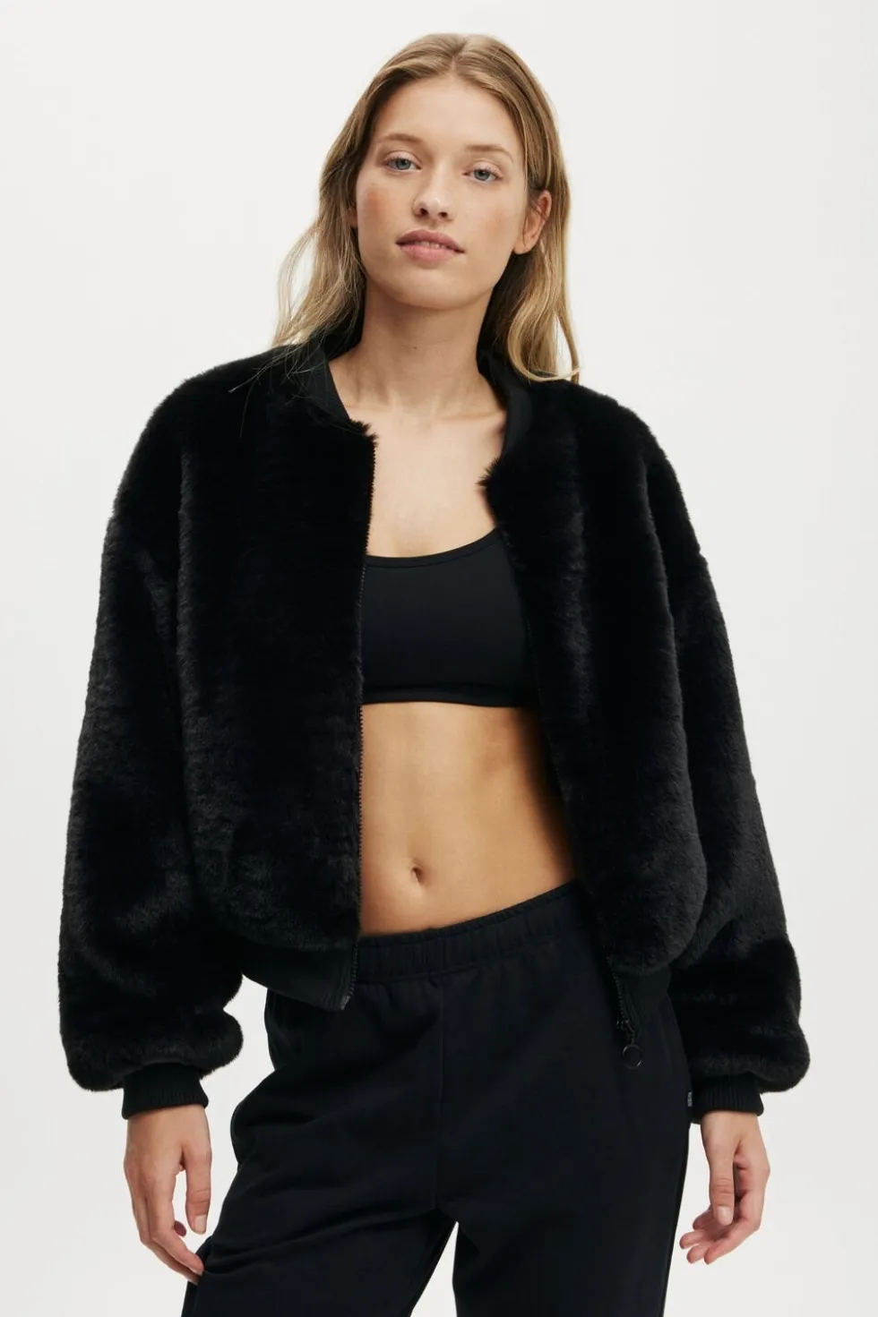Ariel Faux Fur Bomber Jacket