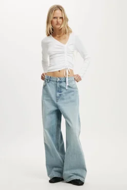Asymmetric Ruched Knit