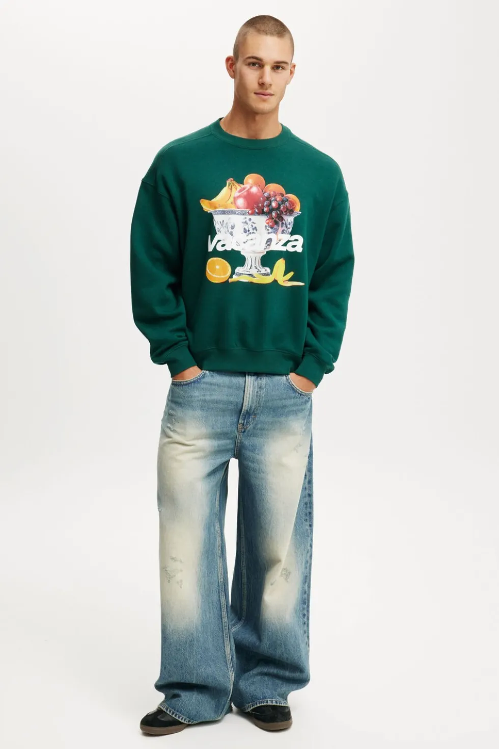 Box Fit Graphic Crew Sweater