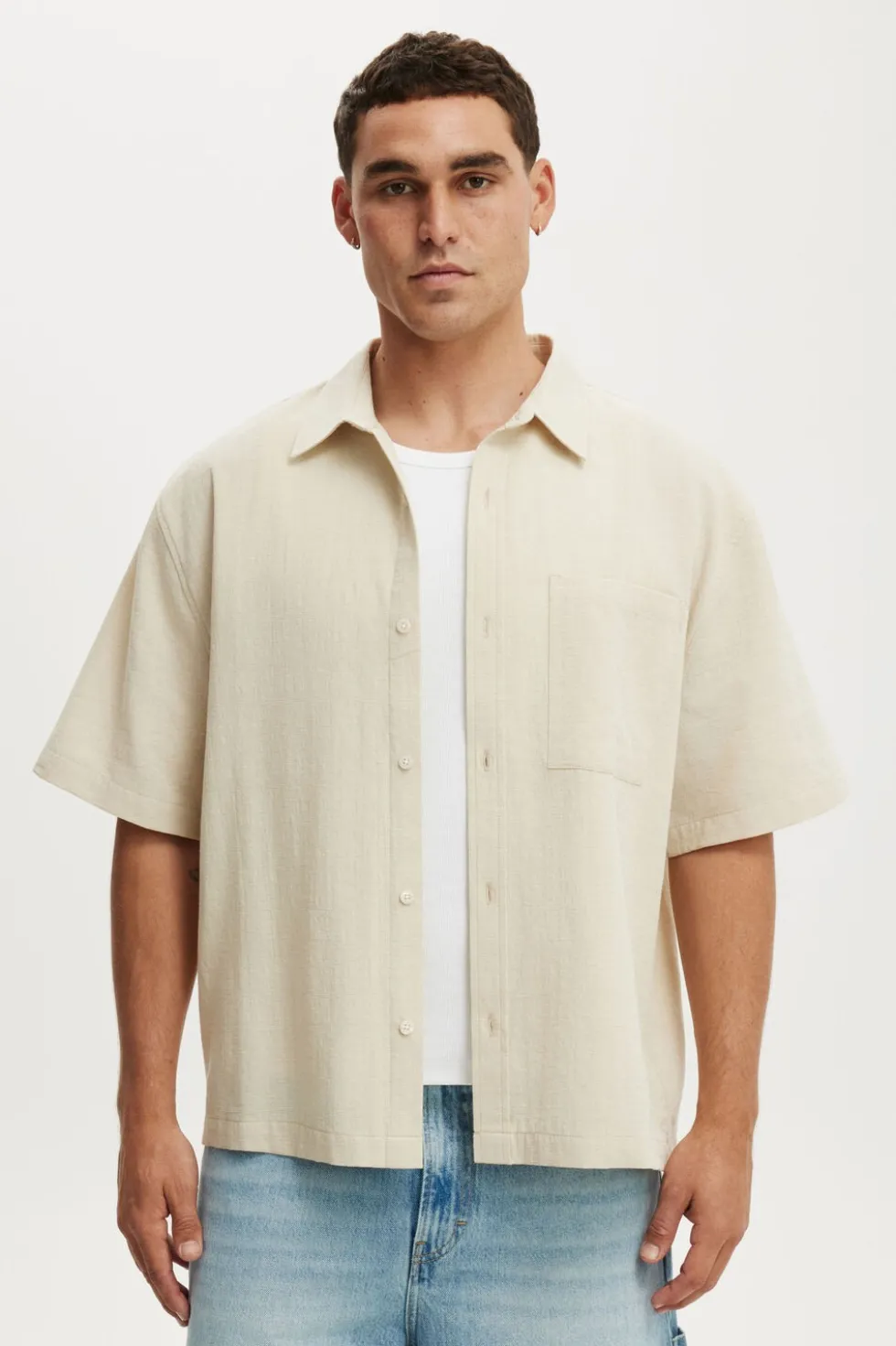 Boxy Fit Short Sleeve Shirt
