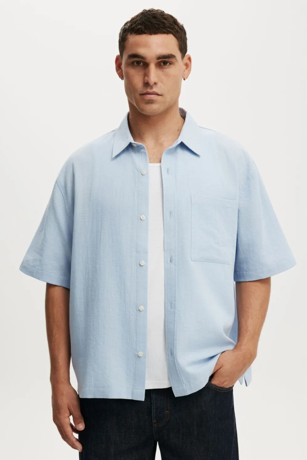 Boxy Fit Short Sleeve Shirt