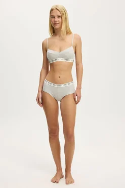 Branded Cotton Balconette Bralette