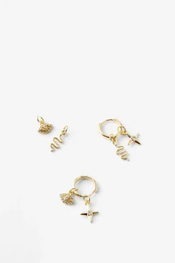 Charm Huggie Set
