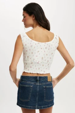Chloe Shirred Short Sleeve Top