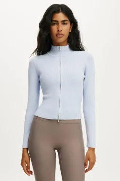 Contour Knit Zip Through