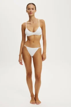 Cotton Pointelle Triangle Padded Bralette