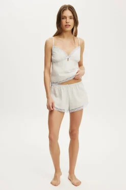 Cotton Soft Lace Trim Short