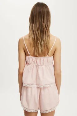 Cotton Soft Lace Trim Short