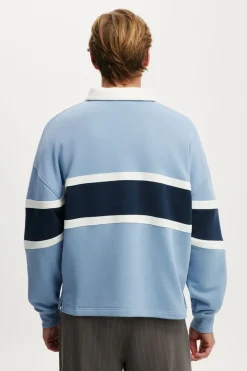 Cropped Fit Graphic Fleece Polo