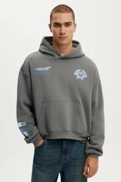 Cropped Fit Graphic Hoodie