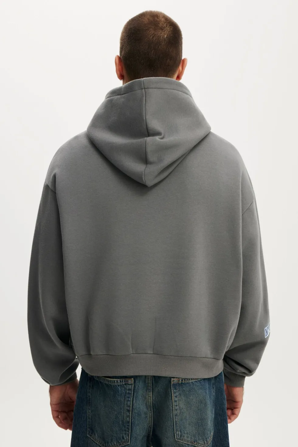 Cropped Fit Graphic Hoodie