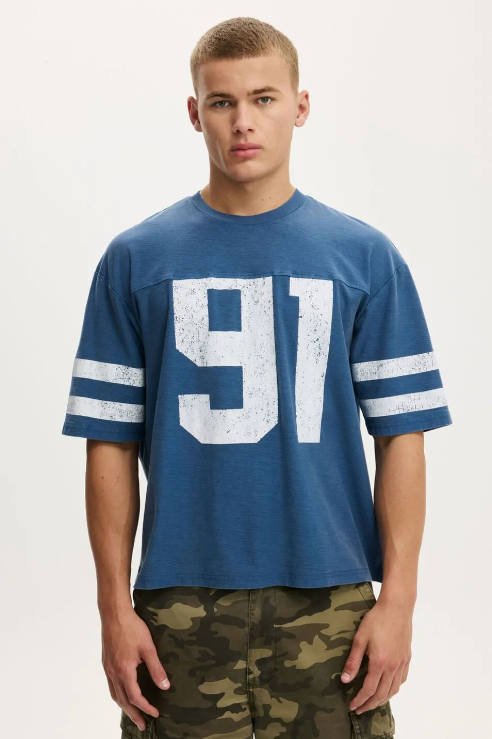 Cropped Fit Graphic T-Shirt