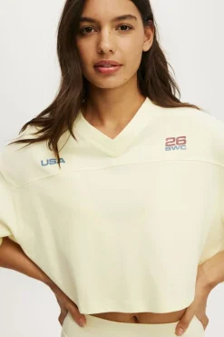 Cropped Graphic Sporty Tee