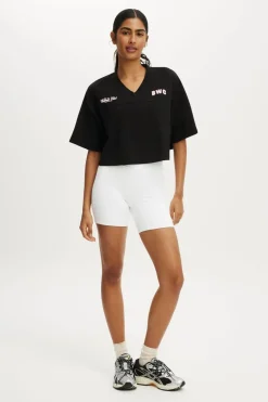 Cropped Graphic Sporty Tee