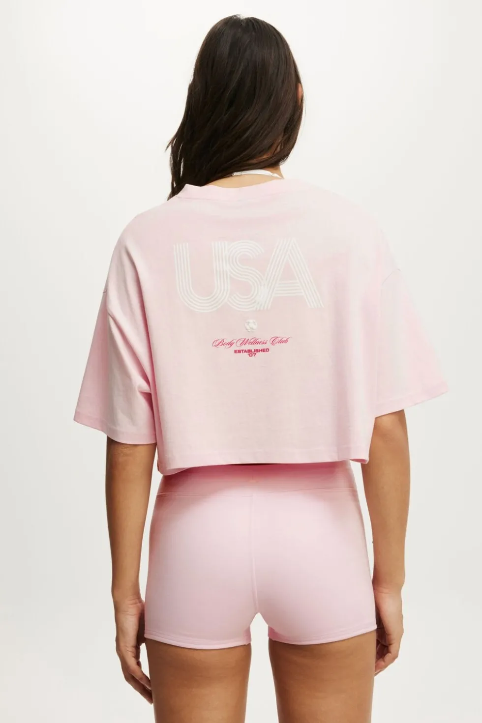 Cropped Graphic Sporty Tee