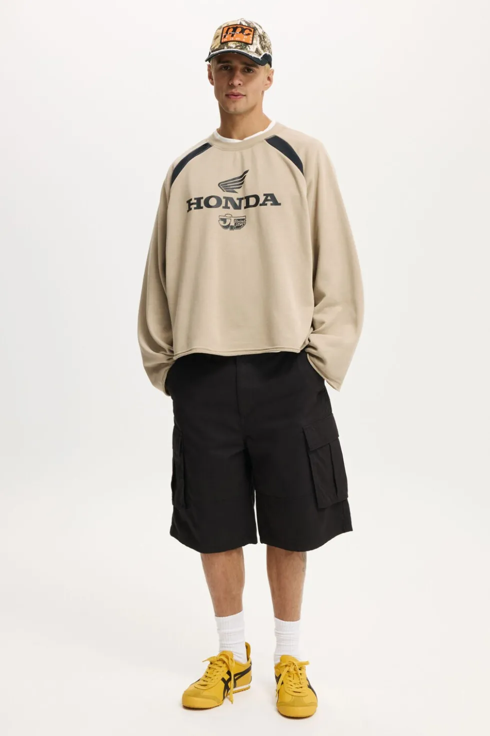 Cropped Honda Jt Racing Crew Fleece
