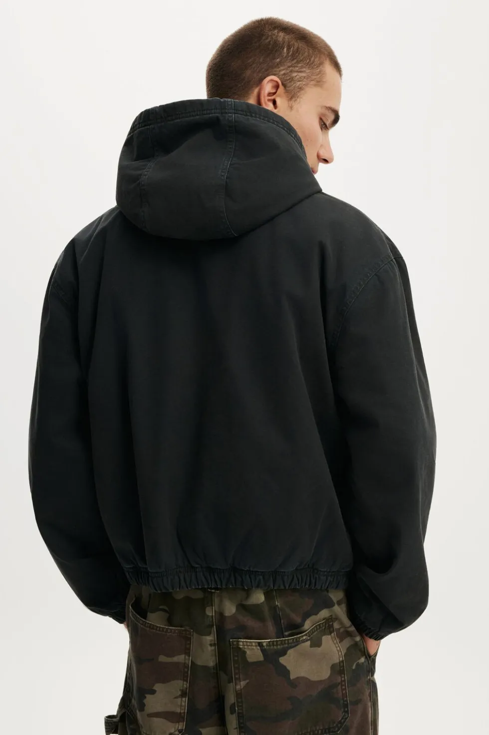 Cropped Hooded Bomber