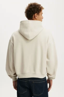 Cropped Zip Up Graphic Hoodie
