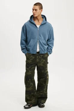 Cropped Zip Up Hoodie