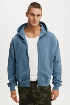 Cropped Zip Up Hoodie