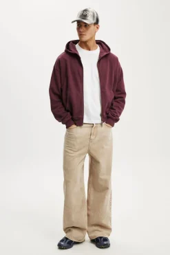 Cropped Zip Up Hoodie
