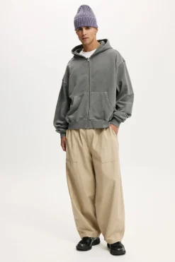 Cropped Zip Up Hoodie