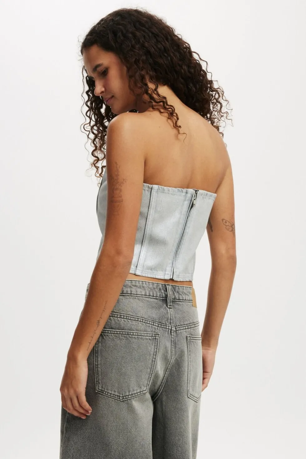 Denim Tube Top