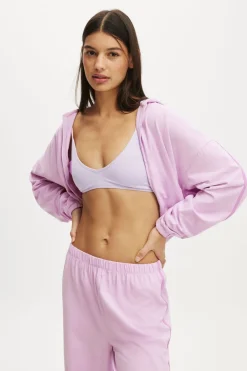 Departure Lounge Crop Hoodie