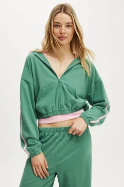 Departure Lounge Crop Hoodie