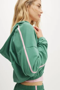 Departure Lounge Crop Hoodie
