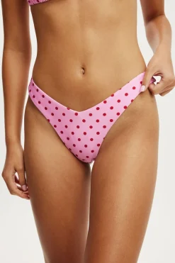 Dip Front High Side Brazilian Bikini Bottom