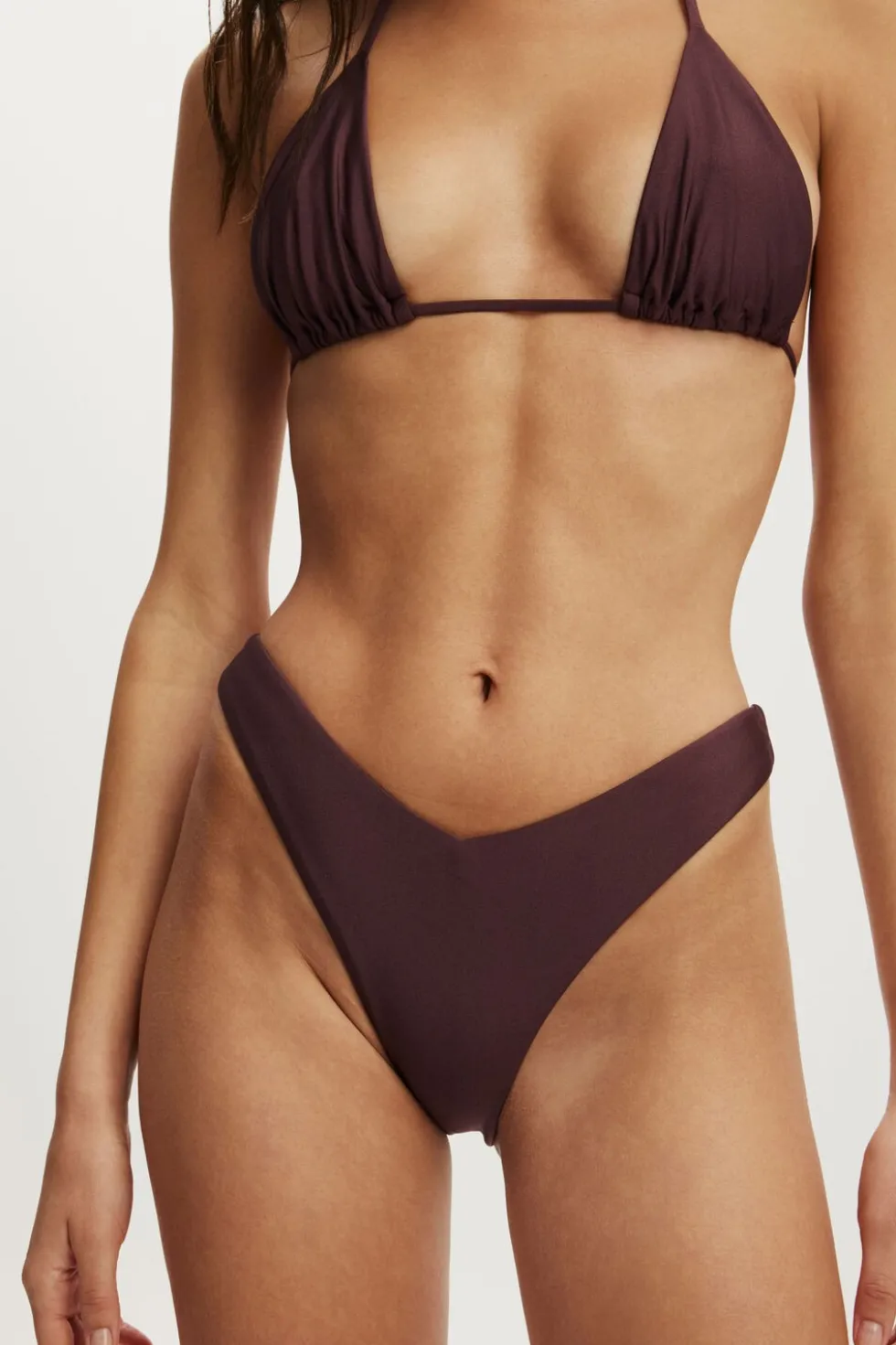 Dip Front High Side Brazilian Bikini Bottom