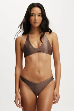 Dip Front High Side Brazilian Bikini Bottom