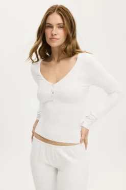 Dreamy Soft Henley Long Sleeve