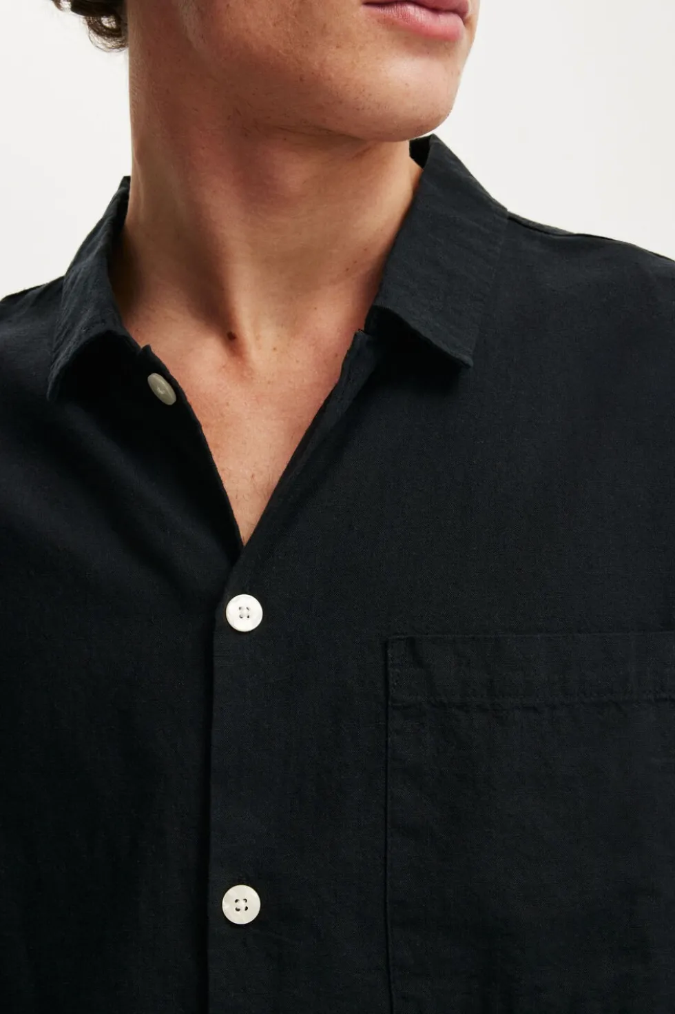 Eli Linen Blend Short Sleeve Shirt