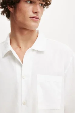 Eli Linen Blend Short Sleeve Shirt