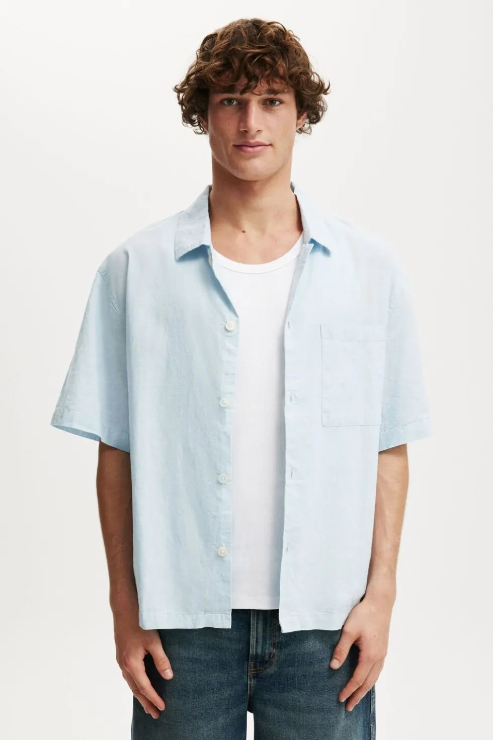 Eli Linen Blend Short Sleeve Shirt