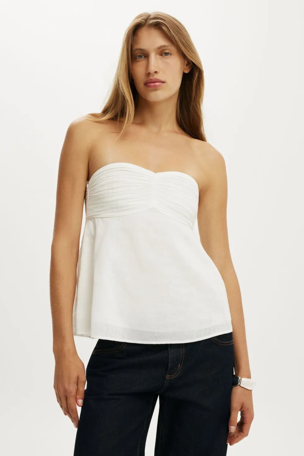 Ellie Strapless Babydoll Top