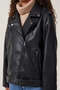 Faux Leather Biker Jacket