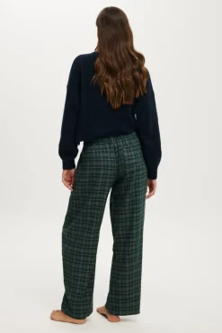 Flannel Barrel Leg Pant